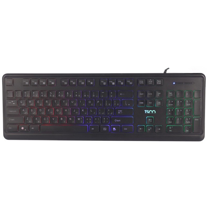 کیبورد باسیم تسکو TSCO TK 8046 با نورپردازی RGB و 104 کلید