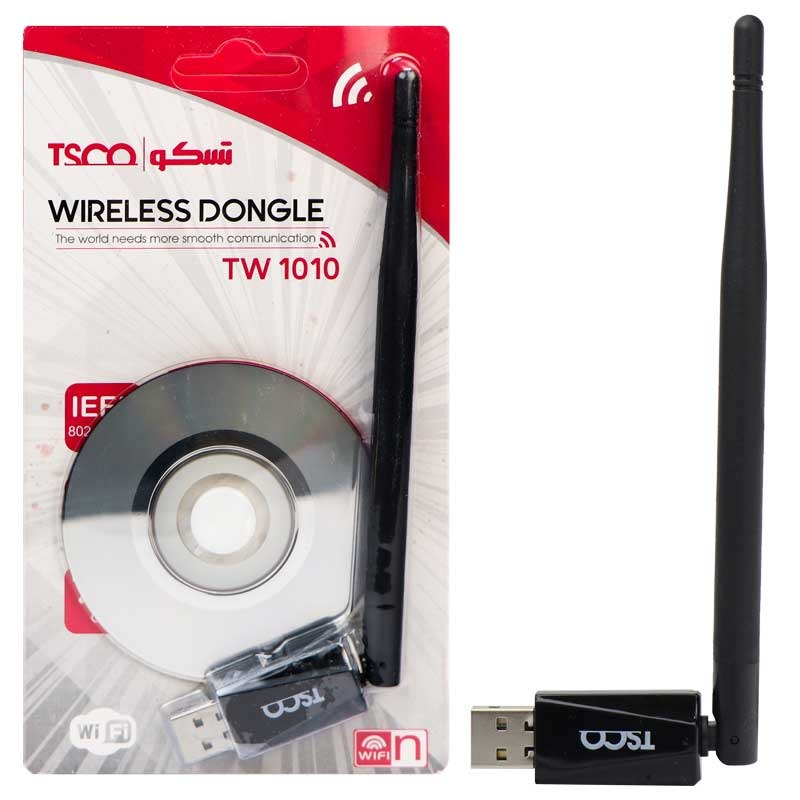 کارت شبکه بی‌سیم آنتن‌دار تسکو TSCO TW1010 USB 2.0