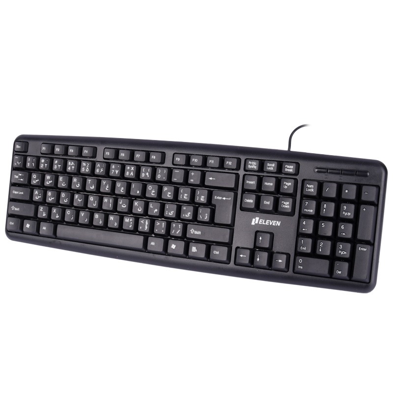 کیبورد باسیم الون Eleven K500 با 104 کلید و حروف فارسی