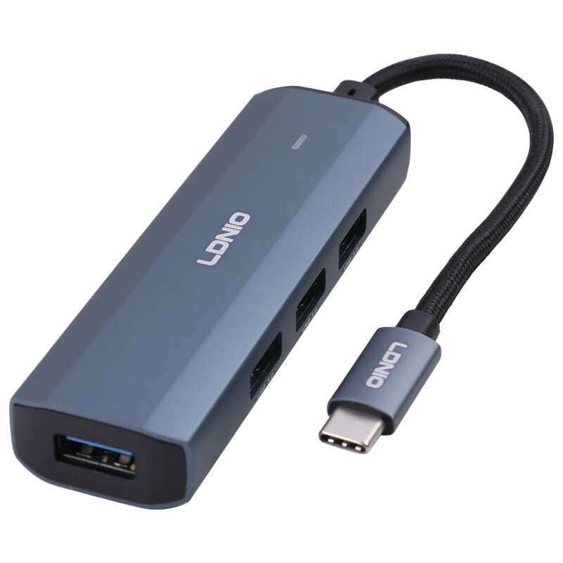 هاب 4 پورت Type-C الدینیو LDNIO DS-114C با USB 3.0